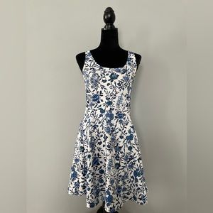 COPY - H&M Blue Floral Skater Dress